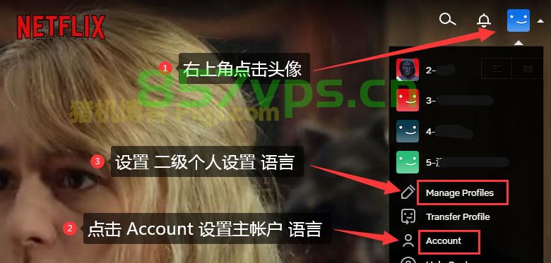 Netflix奈飞如何设置中文界面和中英文双字幕观看