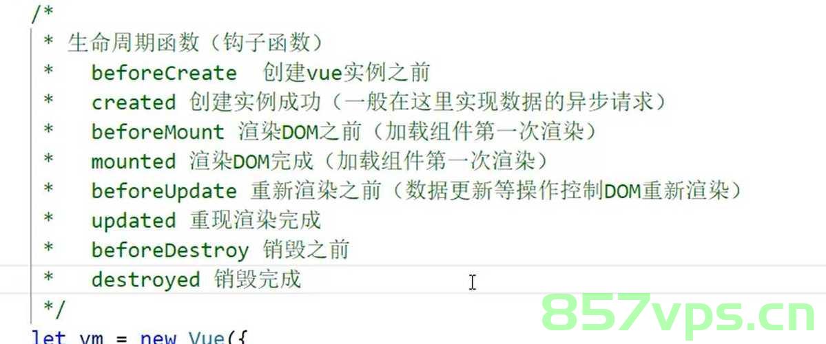 描述Vue实例的生命周期钩子函数，Vue实例生命周期钩子函数详解，Vue实例生命周期钩子函数详解，从创建到销毁的全过程解析