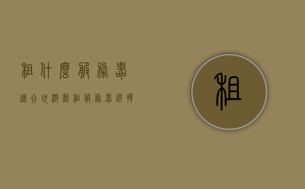 租什么服务器适合玩游戏（租服务器选择），如何选择适合游戏的服务器租赁攻略