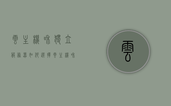 云主机和独立服务器如何选择（云主机和独立主机），云主机与独立服务器，如何选择最佳方案？