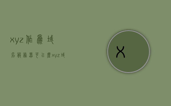 xyz作为域名服务器可以么（xyz域名是什么意思），关于XYZ域名服务器及其含义的探讨，关于XYZ域名服务器及其含义的探讨，域名选择xyz是否合适？