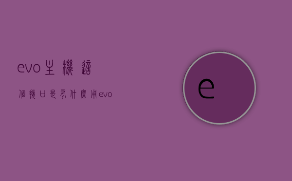 evo主机这个接口是有什么用（evo小主机顶配），EVO主机接口功能解析，顶配小主机的实用之处，EVO主机接口功能解析及顶配小主机的实用之处，接口功能与优势探讨