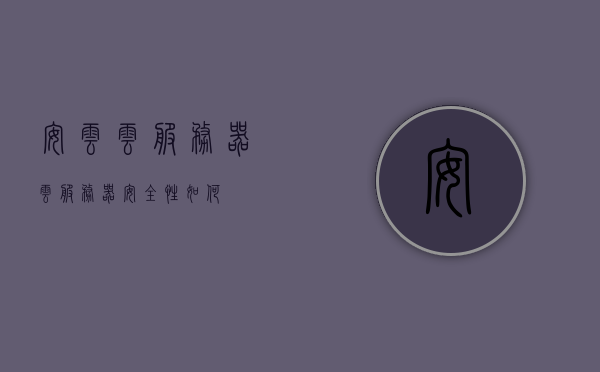 安云云服务器（云服务器安全性如何），安云云服务器的安全性解析