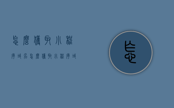 怎么获取小程序域名（怎么获取小程序域名权限），如何获取小程序域名及域名权限详解