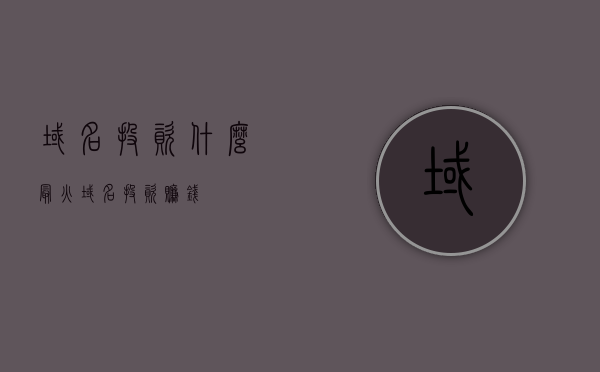 域名投资什么最火（域名投资赚钱），域名投资热门趋势，揭秘最赚钱的域名投资领域