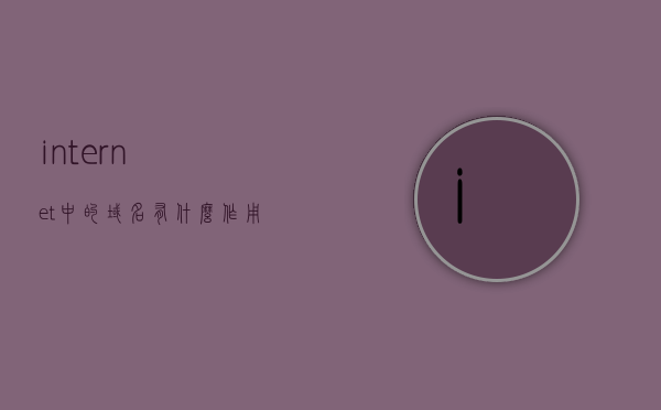internet中的域名有什么作用（internet上的域名），Internet域名的作用与功能解析，Internet域名的作用与功能解析，域名的角色和重要性，Internet域名的作用及重要性解析，域名在Internet中的功能与角色全面解析