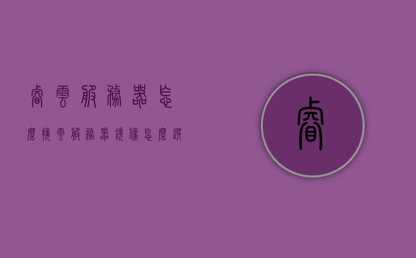睿云服务器怎么接（云服务器镜像怎么选择），睿云服务器接入指南，如何选择云服务器镜像？