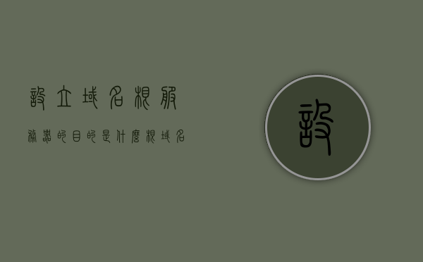 设立域名根服务器的目的是什么（根域名服务器发展历程），域名根服务器的设立目的与发展历程概述