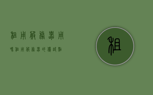 租用服务器用吗（租用服务器的优缺点），租用服务器的优缺点分析，是否值得选择？