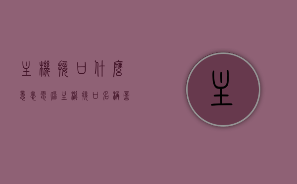 主机接口什么意思（电脑主机接口名称图片），电脑主机接口详解，定义、名称及图片介绍