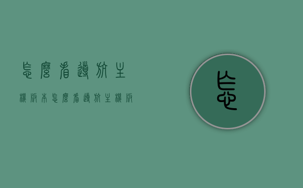 怎么看导航主机版本（怎么看导航主机版本型号），如何查看导航主机版本及型号，导航主机版本及型号查看方法指南，导航主机版本及型号查看指南，如何查看导航主机版本与型号全攻略，导航主机版本与型号查看指南，一键获取查看方法与攻略