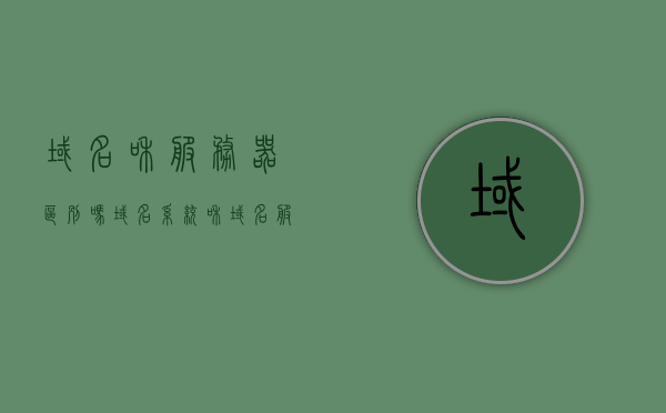 域名和服务器区别吗（域名系统和域名服务器的区别），域名系统与域名服务器，解析域名与服务器之间的差异
