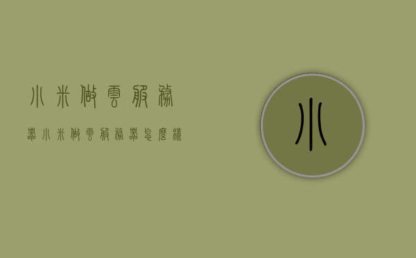 小米做云服务器（小米做云服务器怎么样），小米进军云服务器领域，表现如何？，小米进军云服务器领域，表现与前景展望