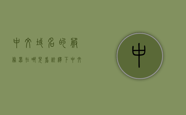 中文域名的服务器在哪儿看（诠释下中文域名以及作用和价值），中文域名的价值与服务器位置揭秘，解析中文域名及其作用与服务器查看指南，中文域名作用价值解析，服务器位置揭秘与查看指南