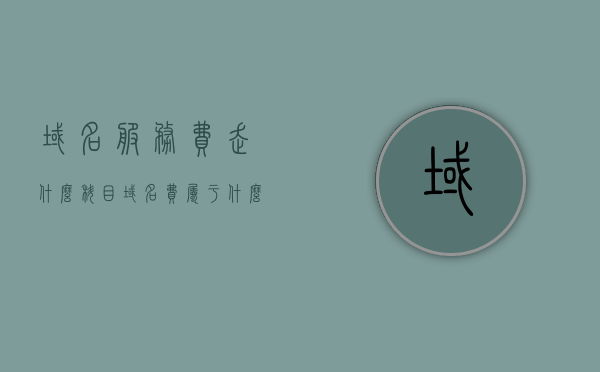 域名服务费走什么科目（域名费属于什么费用），域名服务费，归属科目与费用性质解析，域名服务费归属科目与费用性质详解，如何正确处理域名服务费账目，域名服务费的科目与费用性质详解，如何正确处理和记账域名服务费账目？