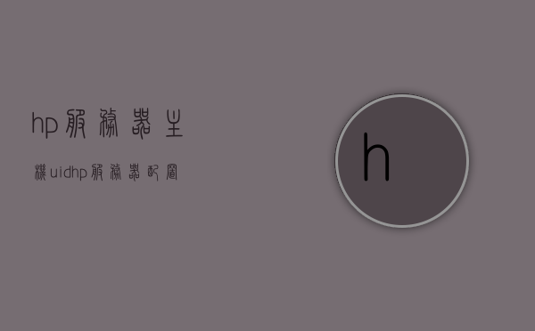 hp服务器主机uid（hp服务器配置ilo地址），HP服务器主机UID及ILO地址配置指南