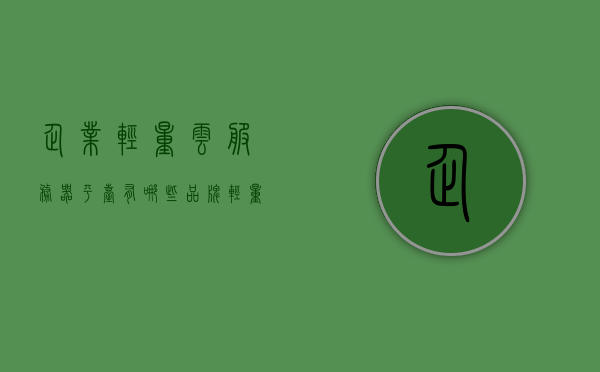 企业轻量云服务器平台有哪些品牌（轻量云服务器什么意思），轻量云服务器平台品牌介绍及含义解析