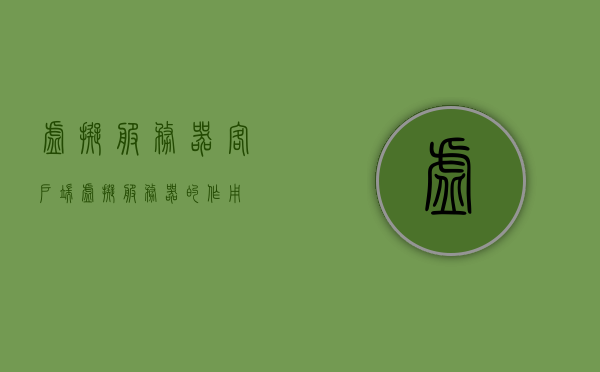 虚拟服务器客户端（虚拟服务器的作用），虚拟服务器客户端的功能及其重要性