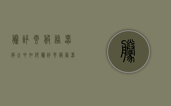 腾讯云服务器停止中如何（腾讯云服务器到期多久会清除），腾讯云服务器停止中的应对之策与到期数据清除时间解析，腾讯云服务器停止应对之策与到期数据清除时间解析，如何应对服务器停止及到期数据清除问题，腾讯云服务器停止应对与到期数据清除解析，应对策略及时间解析指南