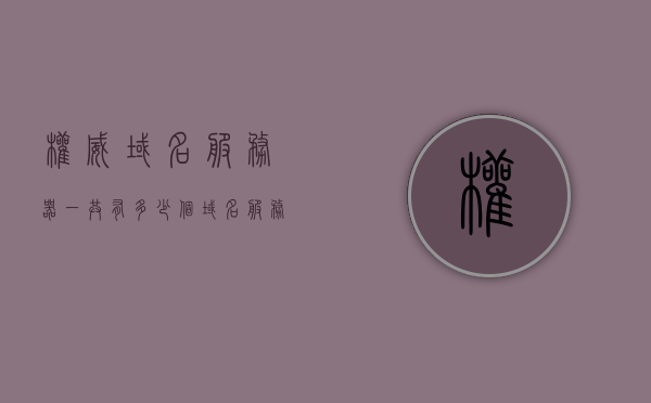 权威域名服务器一共有多少个（域名服务器有多少台），权威域名服务器的数量及域名服务器总台数解析，权威域名服务器数量解析，域名服务器总台数及权威域名服务器数量探究