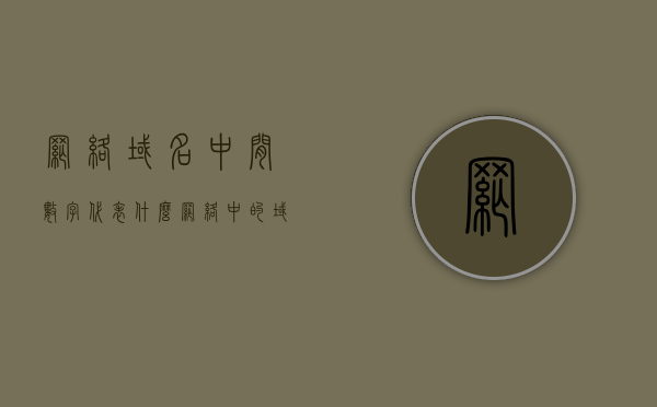 网络域名中间数字代表什么（网络中的域名），网络域名中间数字的含义与解析（域名探究）