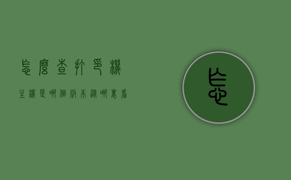 怎么查打印机主机是哪个版本（从哪里看打印机的型号），如何查看打印机主机版本及型号？，如何查看打印机主机版本及型号，详细步骤解析