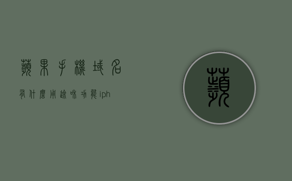 苹果手机域名有什么用途和功能（iphone域名），苹果手机域名的用途与功能解析（iPhone域名探讨）