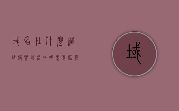 域名在什么网站购买（域名在哪里买比较好），购买域名的最佳网站和平台选择
