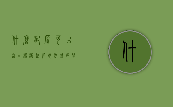 什么配置可以完主机游戏（能玩游戏的主机配置），主机游戏必备配置要求，打造完美游戏体验的硬件要求