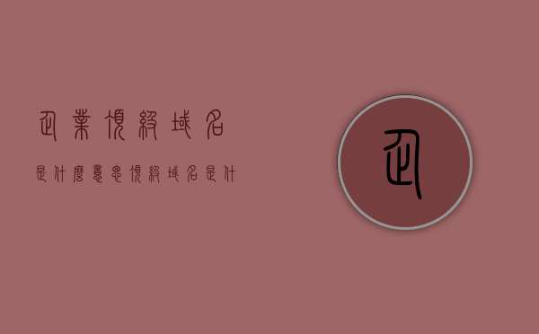 企业顶级域名是什么意思（顶级域名是什么意思呢），顶级域名解析及在企业中的应用意义