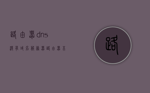 路由器dns没有域名服务器（路由器不分配dns），路由器DNS配置问题，域名服务器无法分配解析（路由器DNS设置详解），路由器DNS配置详解，解决域名服务器无法分配解析及路由器DNS设置问题指南