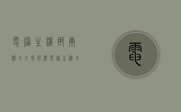 电脑主机那两条卡片是什么（电脑主机卡槽都是干什么用的），电脑主机卡槽详解，那两条卡片的神秘作用揭秘！