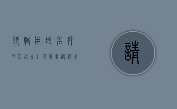 请使用域名打开网络是什么意思（请使用域名访问网址什么意思），使用域名打开网络或访问网址的含义，使用域名打开网络或访问网址，解析域名访问的含义，使用域名打开网络或访问网址，解析域名访问的含义，使用域名打开网络或访问网址，解析域名访问的含义