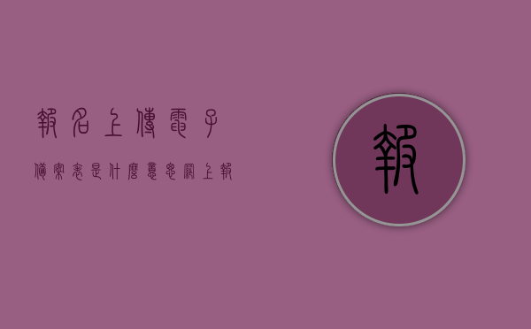 报名上传电子备案表是什么意思（网上报名时上传此表电子版照片），报名上传电子备案表详解，网上报名需上传此表电子版照片