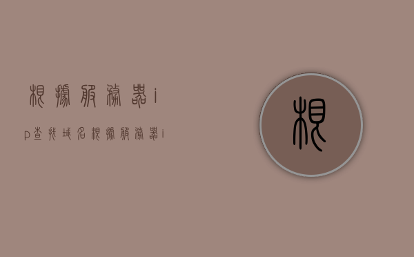 根据服务器ip查找域名（根据服务器ip查找域名的方法），如何根据服务器IP查找域名，详细解析方法