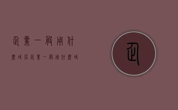 企业一般用什么域名（企业一般用什么域名注册），企业域名注册首选，解析企业常用的域名选择之道，解析企业域名选择之道，企业常用域名注册首选哪些域名？