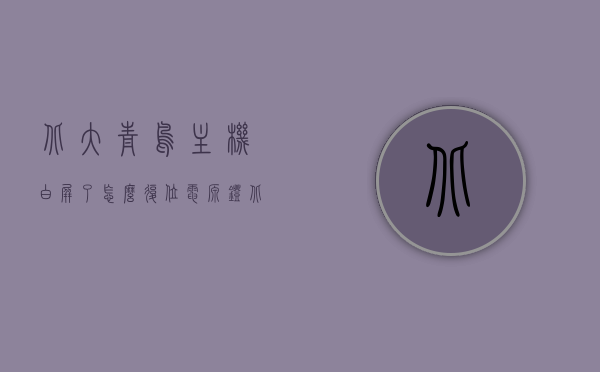 北大青鸟主机白屏了怎么复位电源灯（北大青鸟主机11s），北大青鸟主机白屏复位指南，电源灯闪烁解决方案（针对型号11s），北大青鸟主机白屏复位指南，针对型号11s的电源灯闪烁解决方案与主机复位方法