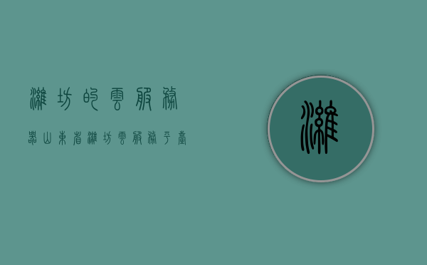 潍坊的云服务器（山东省潍坊云服务平台），潍坊云服务器，山东省潍坊云服务平台概览