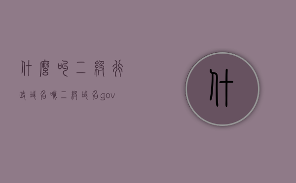 什么叫二级行政域名呢（二级域名gov什么意思），二级行政域名解析及其含义，深入了解二级域名gov，深入了解二级行政域名及其含义，解析二级域名gov的含义与用途，二级行政域名解析及其含义，深入了解二级域名gov的含义与用途解析流程解析及含义详解