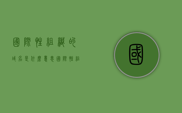 国际性组织的域名是什么意思（国际性组织和区域性组织有哪些），国际性组织域名解析及组织与分类，全球与区域性组织的概述，国际性组织域名解析，全球与区域性组织的概述及域名分类解析与分类介绍