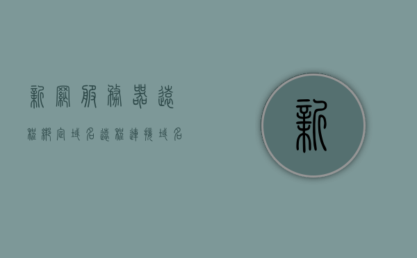新网服务器远程绑定域名（远程连接域名），新网服务器远程绑定域名解析及操作指南