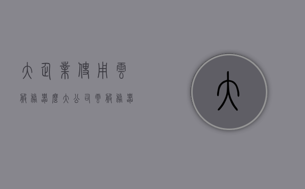 大企业使用云服务器么（大公司云服务器），大公司普遍采用云服务器，探讨大企业云服务器使用现状，大企业的云服务器使用现状，普遍采用并深入探讨其优势与挑战