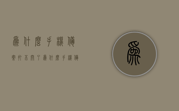 为什么手机备案打不开了（为什么手机备案打不开了怎么回事），手机备案无法打开的原因解析，手机备案无法打开的原因解析与解决方案