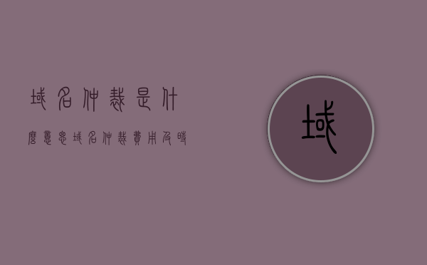 域名仲裁是什么意思（域名仲裁费用及时间），关于域名仲裁，解析概念、费用与时间安排