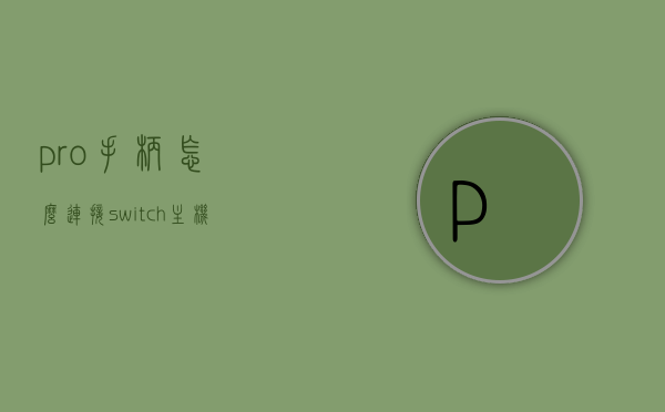 pro手柄怎么连接switch主机（pro手柄怎么无线连接switch），Switch Pro手柄无线连接指南，如何轻松连接Switch主机？