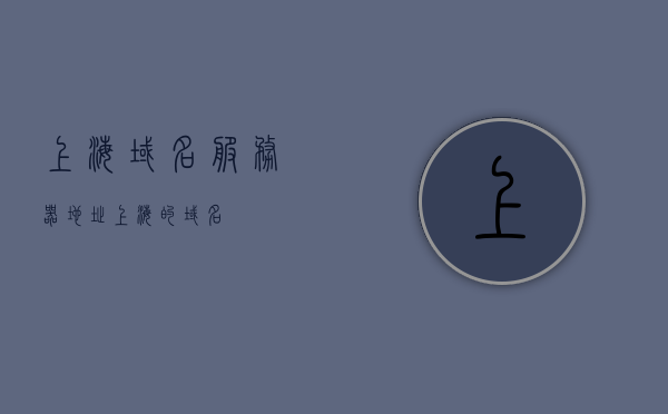 上海域名服务器地址（上海的域名），上海域名服务器地址详解，域名查询与解析服务