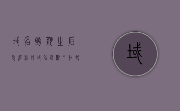 域名到期之后怎么注销（域名到期了在哪里续费），域名到期后续费与注销指南，如何操作域名到期后的相关事宜？