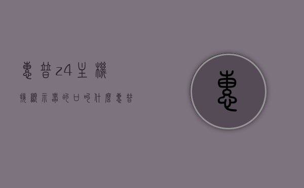 惠普z4主机接显示器的口叫什么（惠普显示器与主机连接线图），惠普Z4主机连接显示器的端口名称及连接图解，惠普Z4主机连接显示器端口详解，端口名称及连接图解攻略！