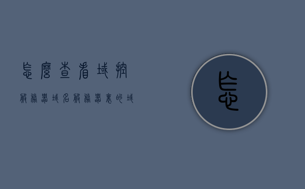 怎么查看域控服务器域名（服务器里的域服务怎么用），如何查看域控服务器的域名及域服务使用方法指南，域控服务器域名及域服务使用方法指南，如何查看域名与域服务操作教程
