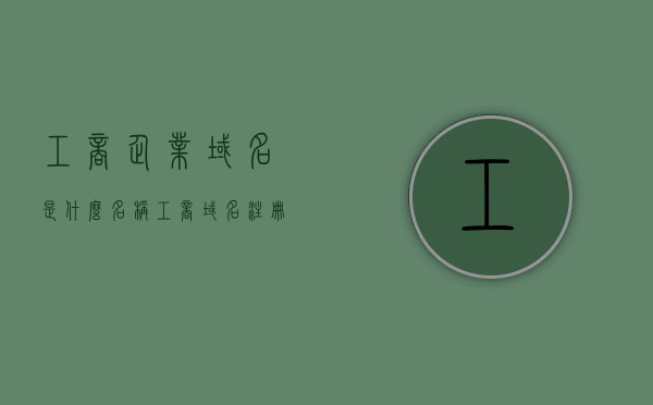 工商企业域名是什么名称（工商域名注册流程），工商企业域名注册流程及其命名解析，工商企业域名命名解析与注册流程详解